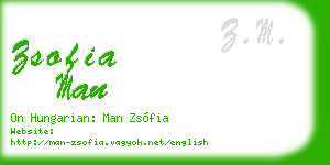 zsofia man business card